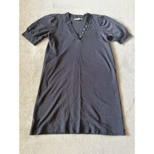 Loft Women's Size Medium‎ Above The Knee Half Sleeve Work Dress Charcoal Grey
